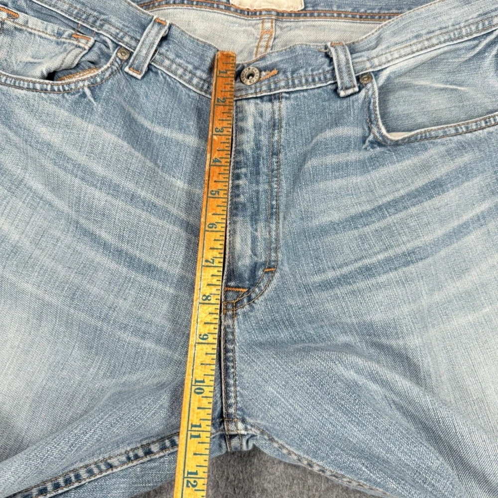 BKE Alec Mens Light Wash Distressed Bootcut Denim Jeans 100% Cotton 38x32
